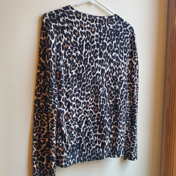 J. Crew Animal Print Crew Neck Sweater Size Small - Picture 13 of 16